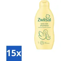 Zwitsal 15 x Baby Anti-klit shampoo - 200 ml - Voordeelverpakking - 15 stuks