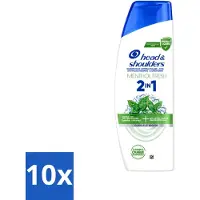 Head & shoulders 10 x – 2-in-1 – Menthol Fresh – 300 ml - Voordeelverpakking - 10 stuks