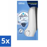Glade 5 x - Houder Sense & Spray - Pure Clean Linen - 18 ml - Voordeelverpakking - 5 stuks