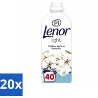 Lenor 20 x Light - Wasverzachter - Katoen Fris - Fris & Zacht - 40 Wasbeurten - Voordeelverpakking - 20 stuks