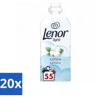 Lenor 20 x Light - Wasverzachter - Katoen - Fris & Zacht - 55 Wasbeurten - Voordeelverpakking - 20 stuks