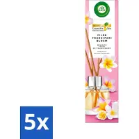 Air Wick 5 x - Geurstokjes - Delicate Frangipani Bloemen - Essentiële Oliën - 40 ml - Voordeelverpakking - 5 stuks
