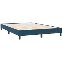 vidaXL Bedframe zonder matras, donkerblauw, 140x220 cm, fluweel