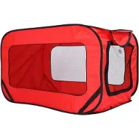 OEM Opvouwbare hondenbank - Reishondenkussen - Hondenbank - Transportbox - Autoreisbed - 94x53x53 cm - Rood