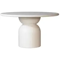 Giga Meubel Eettafel Djurö - Rond Beige Composiet - 130cm