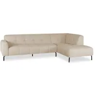 Bommel Wonen Hoekbank Vibe - 2,5-zits + ottomane - stof Vista Beige