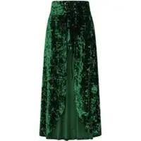 Banned - Gothic Maxirok - Sanctum Velvet SKIRT - XS tot XXL - voor Vrouwen - groen | Maat S