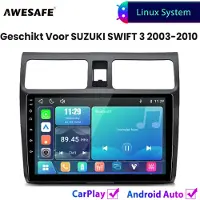 AWESAFE Autoradio - Geschikt Voor SUZUKI SWIFT 3 2003 t/m 2010 - Draadloos Apple Carplay Android Auto - Linux systeem - 10 Inch Touchscreen - Bluetooth Wifi - 2003 2004 2005 2006 2007 2008 2009 2010