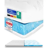 AM Qualitätsmatratzen Verkoelende matras topper 135 x 190 cm tegen zweten - Made in Germany - Verkoelende matrasbeschermer met Lyocell hoes & antislip functie - topper ademend