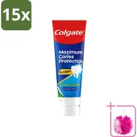 Colgate 15 x - Carries Protection - Met Calcium - Tandpasta - 75ml - Bulkverpakking - Tandpasta tegen gaatjes - Douchemop - Tandbederf bescherming