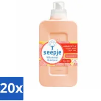 Seepje 20 x - Wasverzachter - Verzorgt en Verfrist - Sandelhout en Perzik - 30 Wasbeurten - 750 ml - Voordeelverpakking - 20 stuks