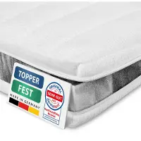 AM Qualitätsmatratzen Basic Topper stevig 180x210cm (SG35) - Hardheidsgraad 3 en 4 - Stevige & Aanpasbare Matrastopper 180 x 210 - Harde topper - Voor Matras en Boxspringbed - Made in Germany