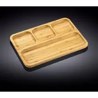 Wilmax England Bamboe Serveerplank 3 Vakken 33x23 cm Natuur