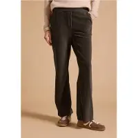 Cecil Dames Broek met High Waist en Straight Leg pijpen in een Loose Fit pasvorm - Bruin - XS