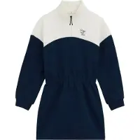 We fashion sweatjurk - donkerblauw/wit Meisjes Katoen Schipperskraag Meerkleurig - maat 134/140