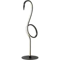 Elstead Lighting LED-tafellamp Flamingo, zwart, Woon-/ Eetkamer, metaal, Design, LED tafellamp