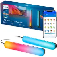 Philips Smart Lighting Smart Lighting - Gekleurd En Instelbaar Wit Licht Muzieksynchronisatie Wall Washer 30cm Wifi Slimme Binnenarmatuur Meerkleurig