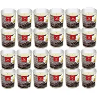 Trend Candles Geurkaars - 24x - in glas - Anti tabac aroma - 25 branduren - 7 x 8 cm - woondecoratie - kaarsen