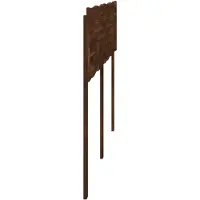 vidaXL Live Edge Hoofdbord ROSTOCK Donkerbruin 140 cm