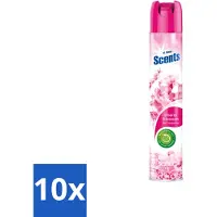 At Home 10 x – Luchtverfrisser Spray – Cherry Blossom – Fris Bloemig - 400 ml - Voordeelverpakking - 10 stuks