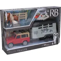 Royal Breeds - Paard 10 Cm Met Auto En Aanhangwagen 35 Cm