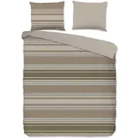 Muller Textil Oxford Dekbedovertrek - Lits-jumeaux - 240x200/220 cm - Zand