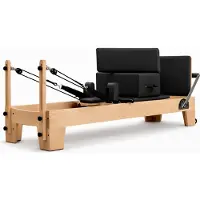 PH Fitness Pilates Reformer – Houten Frame – 6 Weerstandsveren – Verstelbare Footbar met 7 Standen – Inclusief Pilates Box – Max. Belastbaarheid 280 kg