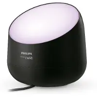 Philips Smart Lighting - Squire Lite Tafellamp - Gekleurd en instelbaar wit licht - Muzieksynchronisatie - Wall washer - Zwart - Werkt met de WiZ app - Wifi