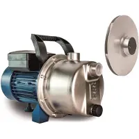 Elpumps JPV 1300 INOX, 1300 Watt, wisselstroom, 4,8 bar, 5400 liter per uur, kleuren: zwart, blauw, grijs