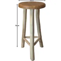 Van der leeden Barkruk - teak