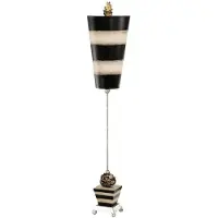 Flambeau LED Tafellamp Peony | 1X E27 Max 60W | Taupe and Black Stripes