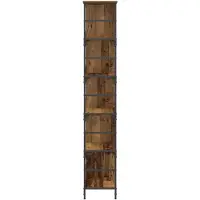 vidaXL Boekenplank 4-laags 78,5 x 33 x 188,5 cm metaal PB Oud hout