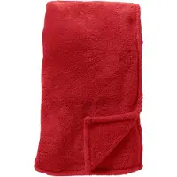 Textino plaid COZY - 140x180 cm - gerecycled zacht fleece - rood