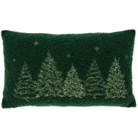 Unique living - Sierkussen Ziara - dark green - 30x50cm