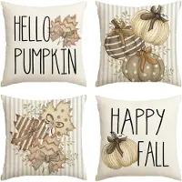 Artoid Mode Set van 4 Kussenhoezen 45x45 cm - Decoratieve Herfst Stijl