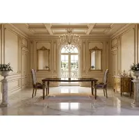 JVmoebel Elegante Klassische Esszimmer Garnitur Esstisch 2x Polsterstühle
