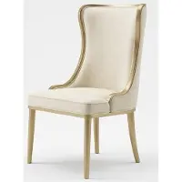 JVmoebel Elegantie eetkamerstoel, beklede stoel, beige, hout, modern, nieuw
