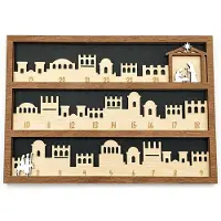 Dripio Houten adventskalender, afmetingen 30x21 cm, met beweegbare figuurtjes
