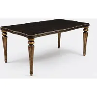 JVmoebel Elegant, donker eettafel met gouden accenten. Klassiek, luxueus design