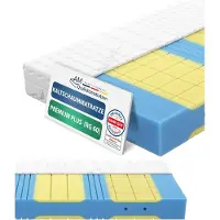 AM Qualitätsmatratzen Premium Plus 7 zones koudschuimmatras 90x200 H3 met traagschuim Made in Germany OEKO TEX gecertificeerde visco koudschuimmatras 90x200 19 cm hoog