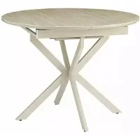 Furnlux Classic FURNLUX Eettafel Gaston Beige, 100 cm / Hoofdkleur: Beige / Afmetingen: 100 x 76 x 100 cm