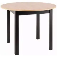 Furnlux Classic FURNLUX Eettafel Dante, bruin en zwart, 102 cm / Hoofdkleur: bruin / Afmetingen: 102 x 75 x 102 cm