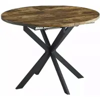 Furnlux Classic FURNLUX Eettafel Gaston, bruin en zwart, 100 cm / Hoofdkleur: bruin / Afmetingen: 100 x 75 x 100 cm