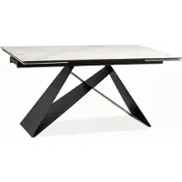 Furnlux Classic FURNLUX Eettafel, wit en zwart, 180 cm / Hoofdkleur: wit / Afmetingen: 180 x 77 x 90 cm