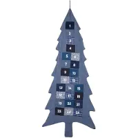 Dripio Stoffen adventskalender, kerstboommodel, met 24 vakken, 133 cm, om zelf te vullen