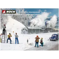OEM Adventskalender met 28 figuurtjes, met de hand beschilderd, schaal N