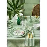 Pip studio Servet Stripes Light Green (Set van 4)-40 x 40 cm