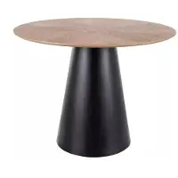Furnlux Classic FURNLUX Eettafel Angel, bruin en zwart, 100 cm / Hoofdkleur: bruin / Afmetingen: 100 x 75 x 100 cm