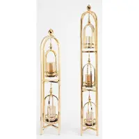 JVmoebel Vloerlamp, lantaarn, goud, design, dubbelglas, industriële lamp, decoratie