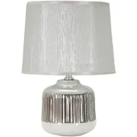 Mauro Ferretti Lucina tafellamp, 20x29 cm, wit, zilverkleurig